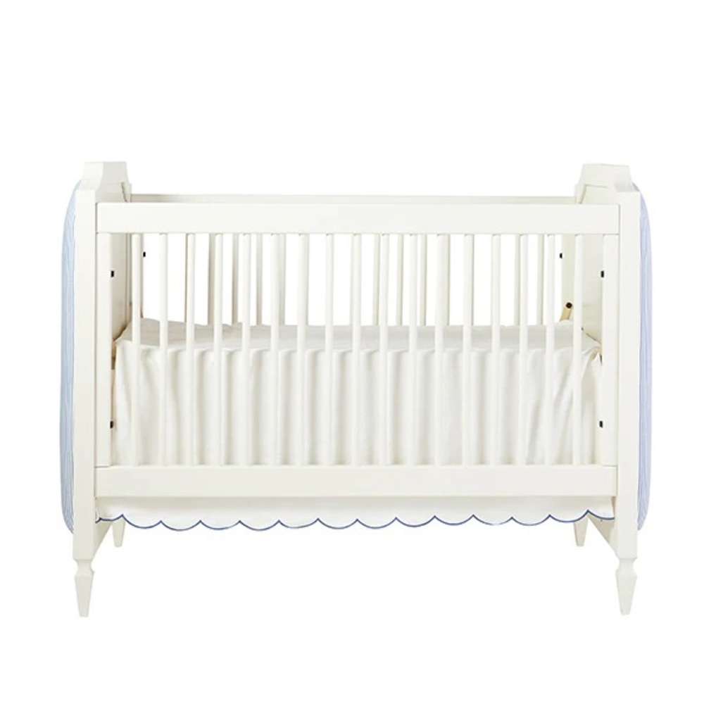 Caitlin Wilson French blue scalloped crib skirt